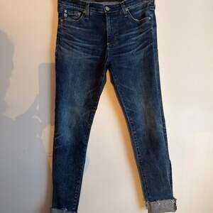 AG Adriano Goldschmied The Isabelle High Rise Straight Crop Jeans Size 28R